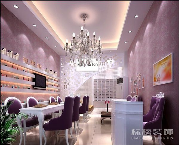 深圳美甲店墻面裝飾怎么做？